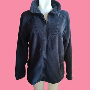 Medium Columbia Womens Black Full-Zip Fleece Jacket Warm Outdoor Layer